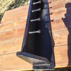 Black Shelf With 5 Pegs