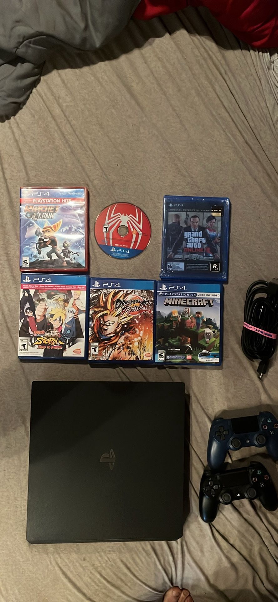PS4 Pro 1 Terabyte With Two Controllers And Six Games