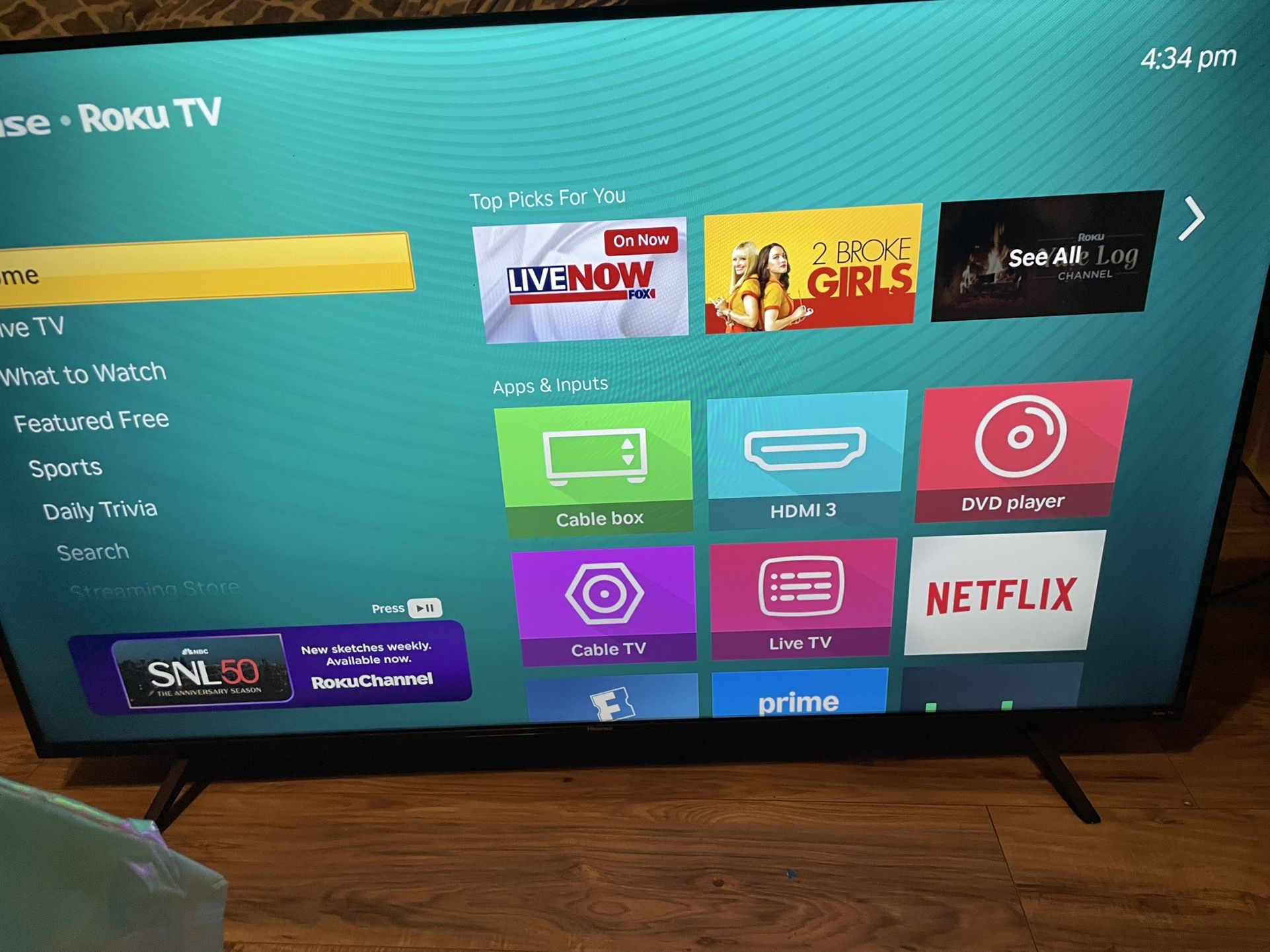 flat Screen 55” Inch