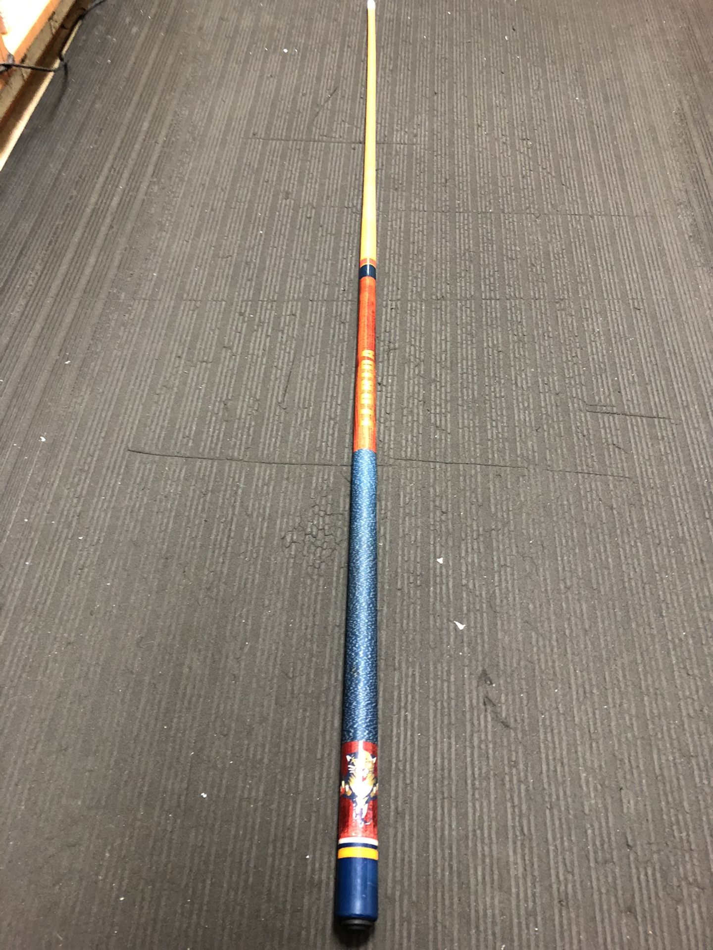 Florida Panthers Pool Cue with Classic Leaping Panther Logo