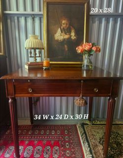 Antique Mahogany Desk / Writing Table/ Console Table