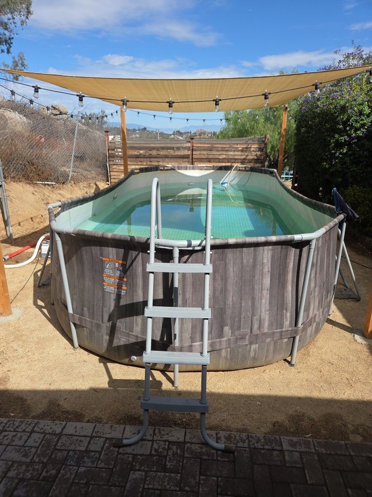 Above ground pool.