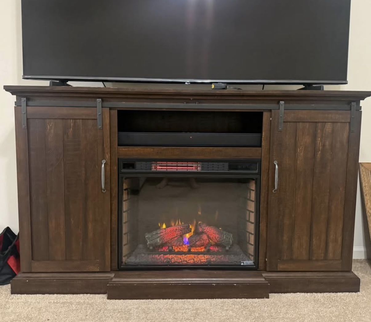 Tv Stand With Electric Fireplace Heater