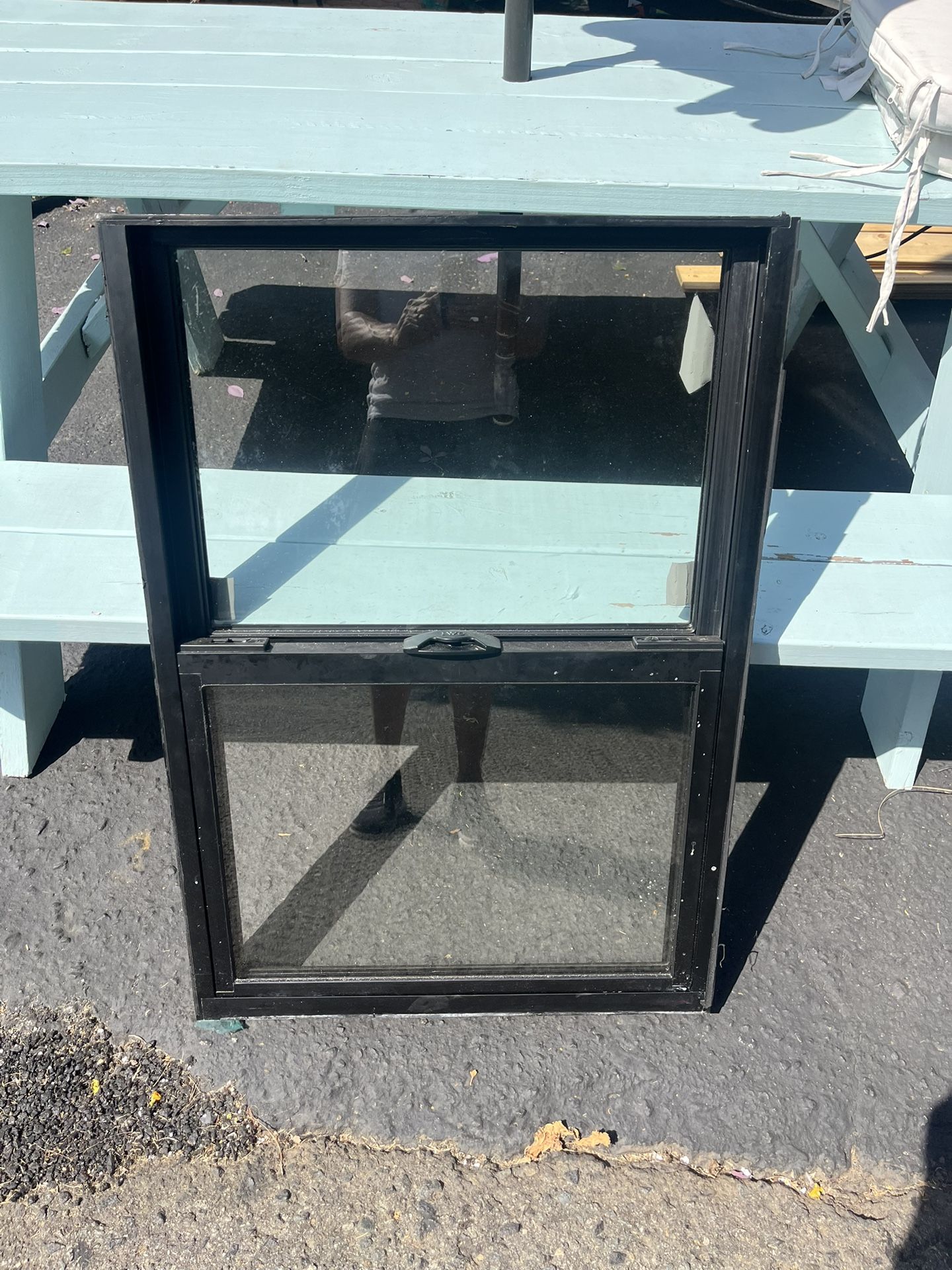 Black Metal Dual Paned Window 24" X 34 1/4"