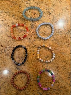 $5 Each, Brand New Crystal Stone Stretch Bracelet, Crystal Beaded Jewelry