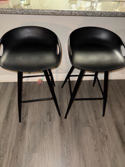 Black bar stools