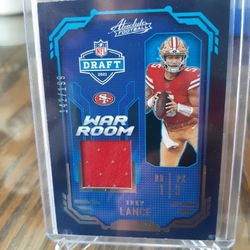 2021 PANINI ABSOLUTE WAR ROOM MATERIALS TREY LANCE RC 142/199 #WRM-TLA  49ers