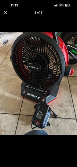 Ecomax Cordless Fan with Battery and Charger