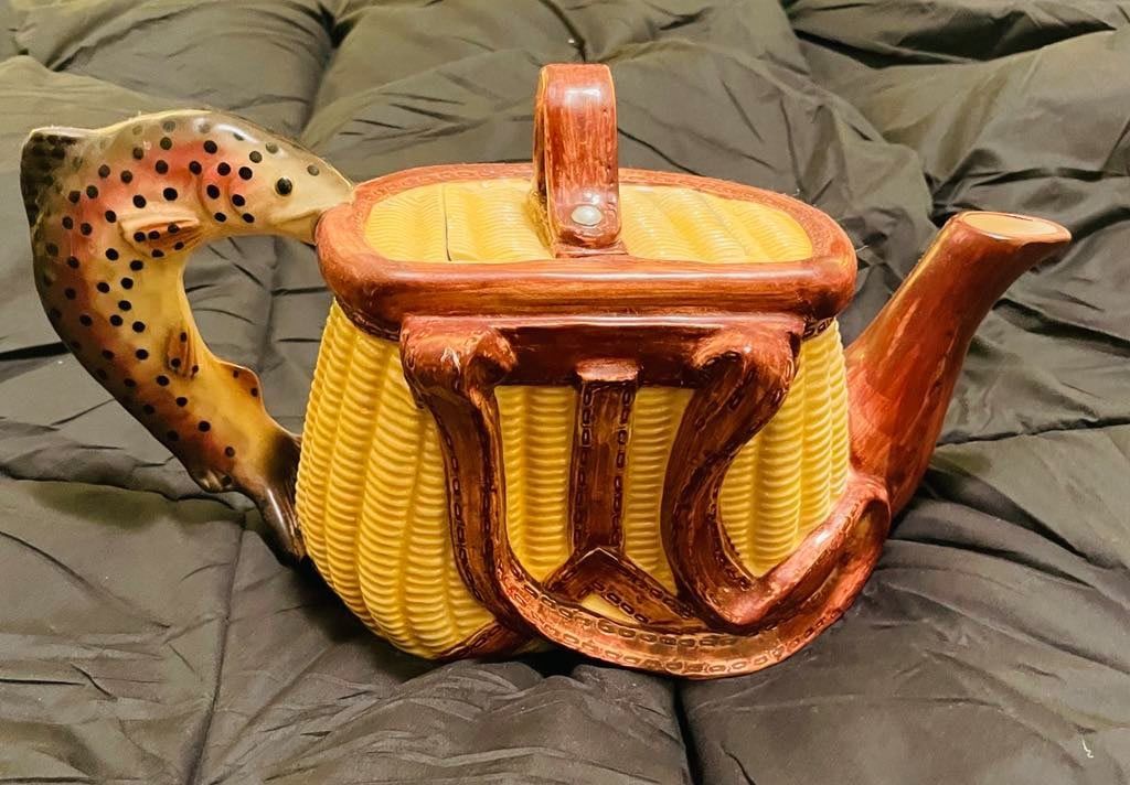 Whimsical Fishing Teapot