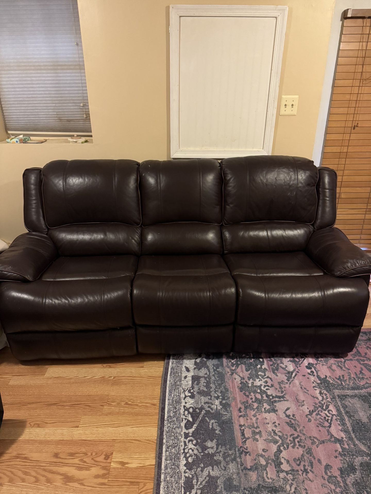 Pure Leather 3 Seater Sofa