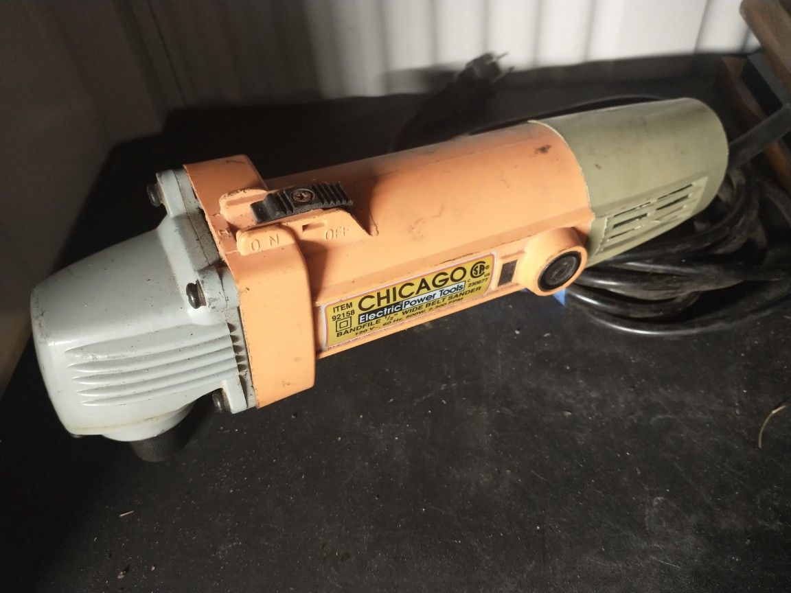 Chicago electric power tools 92158 bandfile belt sander online