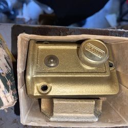 Vintage 1950's NOS Eagle No. 3532 Rim Night Latch Lock & Keys i