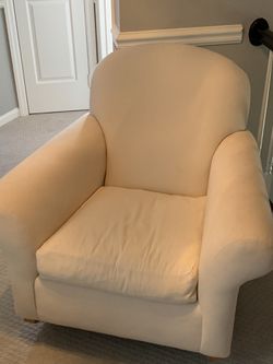 Slipcovered Rocking Chair with Footrest
