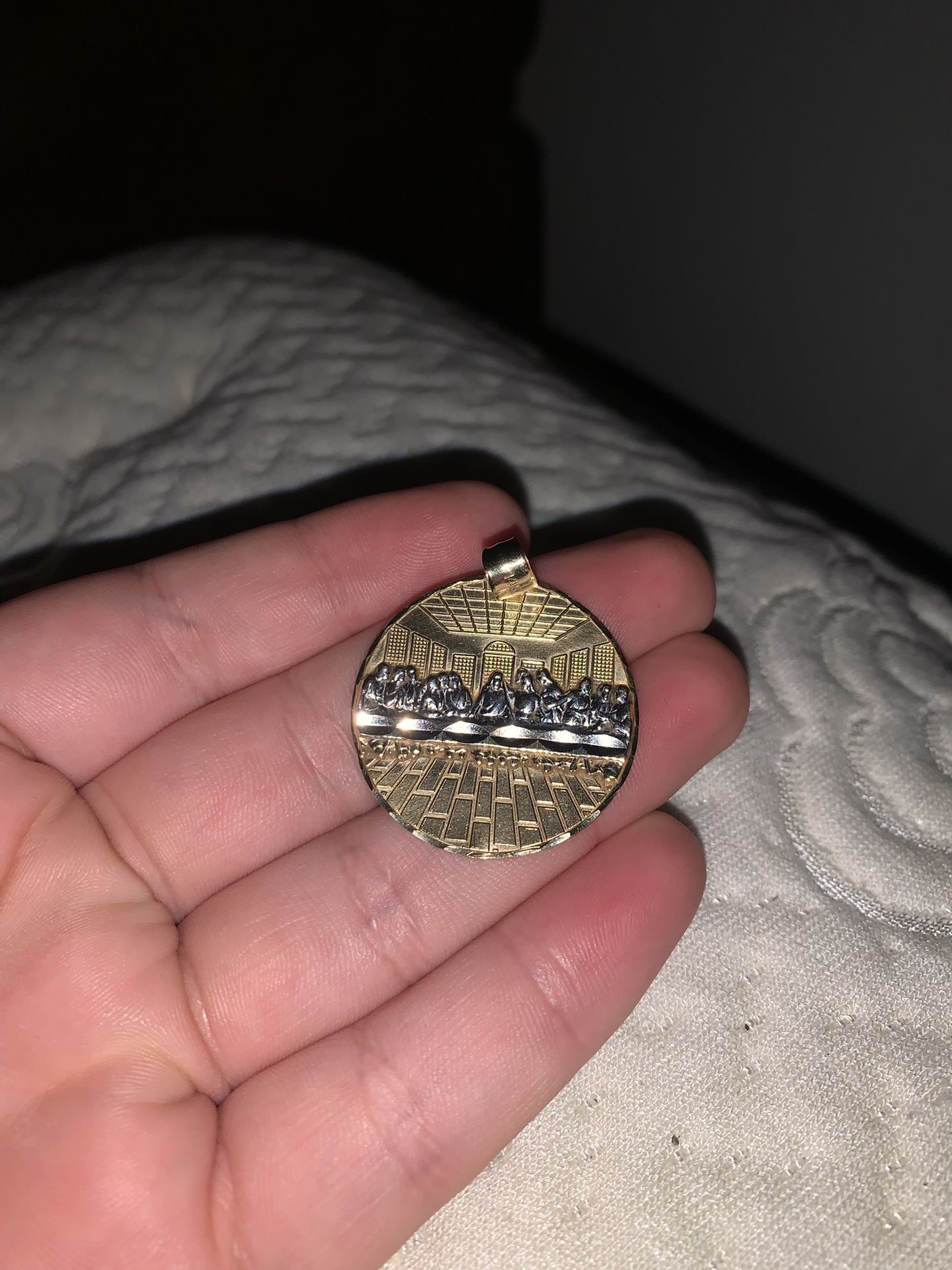 10k Last Supper Pendant 