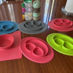 6 ezpz Happy Mat Dining Plates 