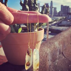 Agate Crystal Earrings