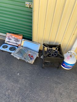 Outdoor Cooking Lot – Burners, Stove Stand & Propane Tank