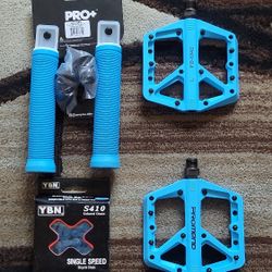 NEW Bicycle Bmx Parts Bundle Blue