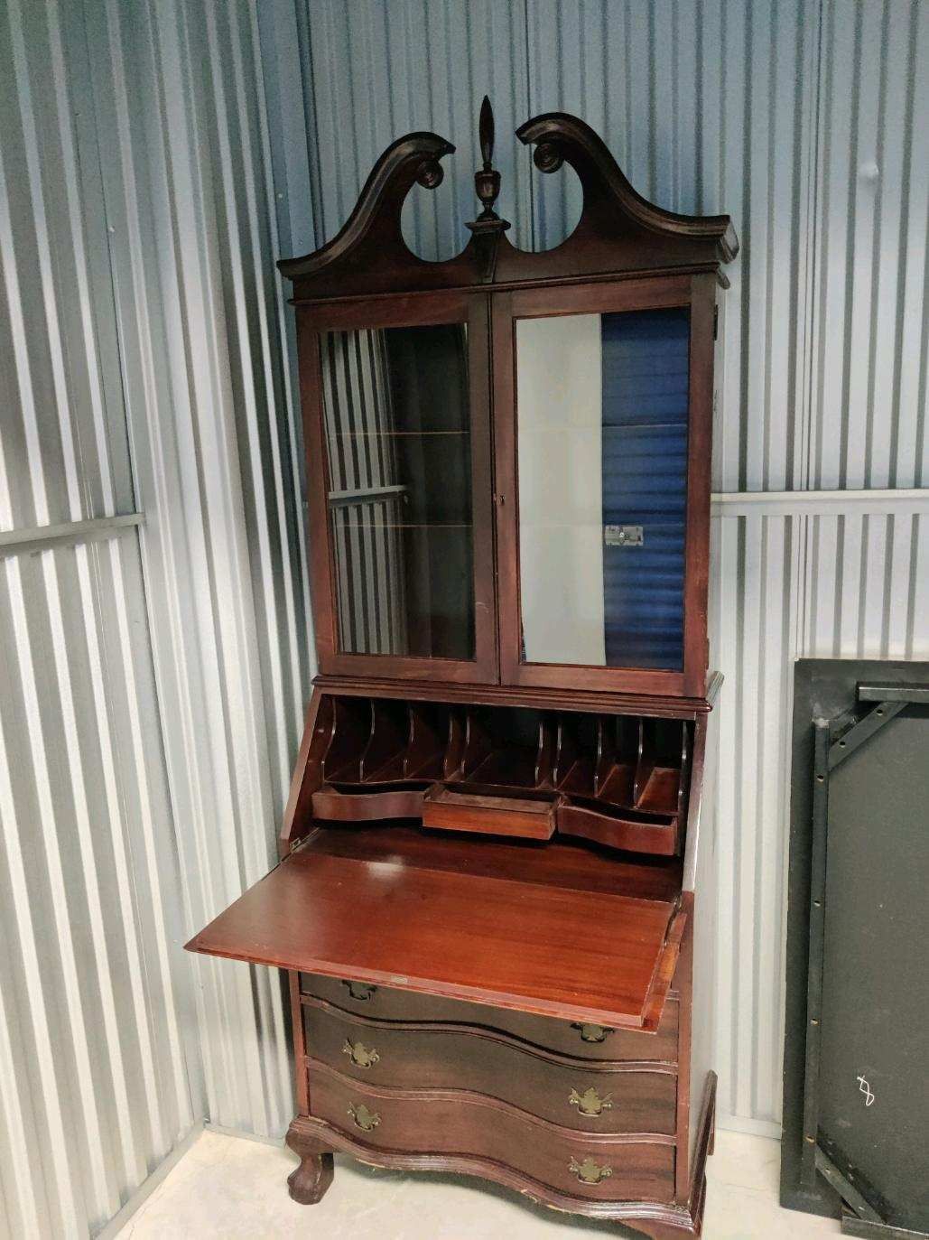 Antique Bookcase/Wooden Desk