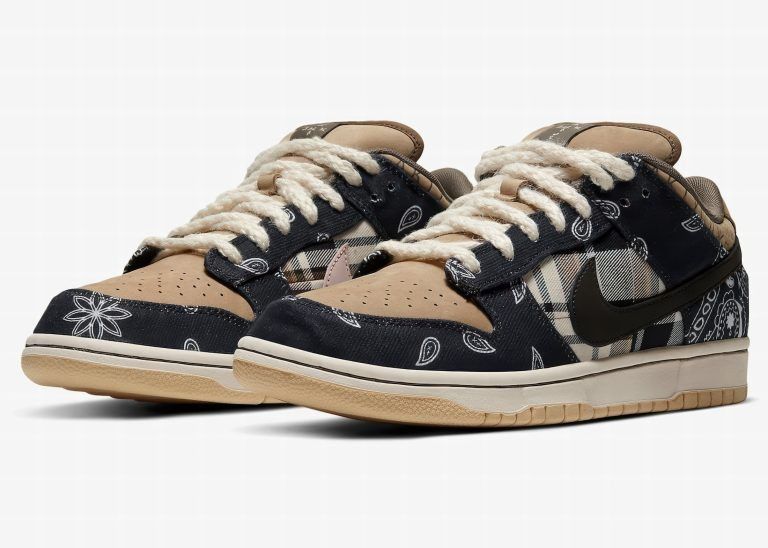 Nike SB Dunk Low Travis Scott – Paisley & Plaid Skate Icon CT5053-001