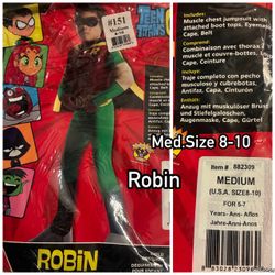 $12 robin costume kids size 8-10