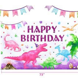 Dinosaur Birthday Backdrop 