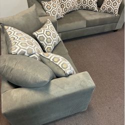 2 Pc Sofa and loveseat