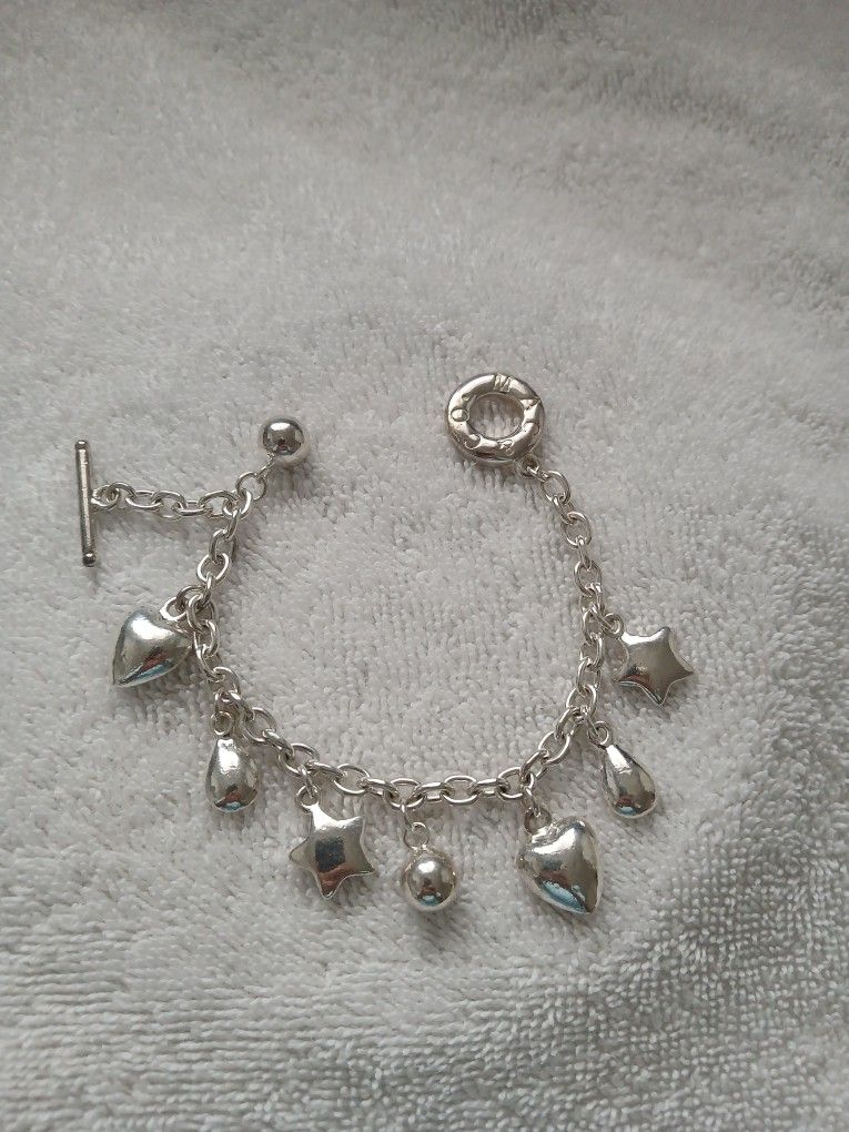 Vintage MAC & CO CHARM BRACELET SILVER COLOR