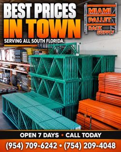 Pallet Racks - Uprights, Beams, Wire Decks