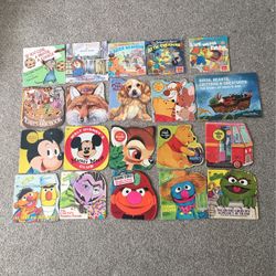 Lot of 20 Kids Books Vintage Great For Framing 