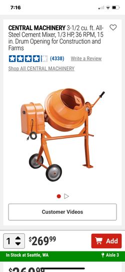 Electric Cement Mixer New never used