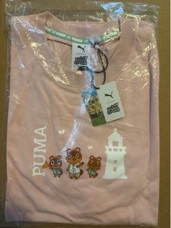 Sealed Puma X Animal Crossing new Horizons Tee shirt Adult Large Lotus