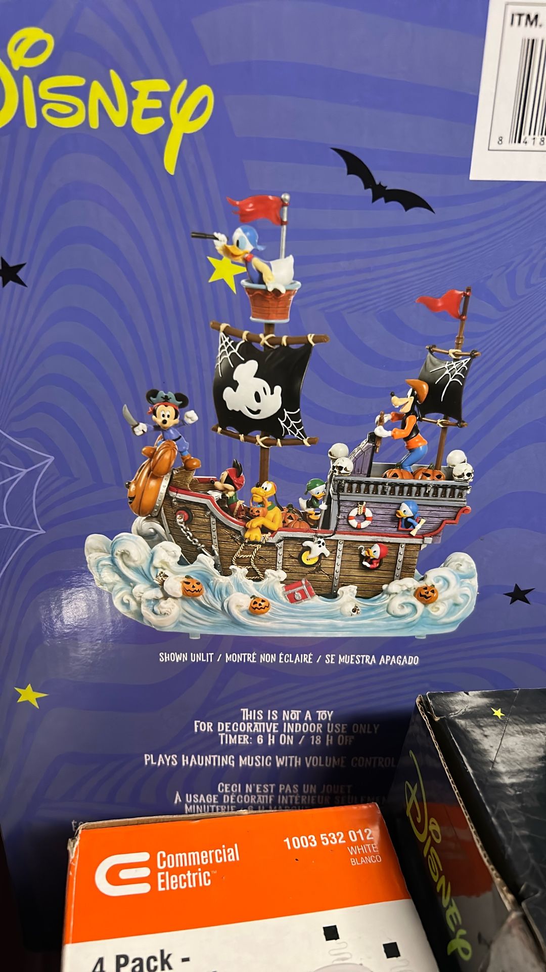 Disney Halloween Animated Pirate Ship with Lights and Music