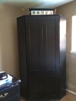 Black corner office armoire!!! (Give me an offer)