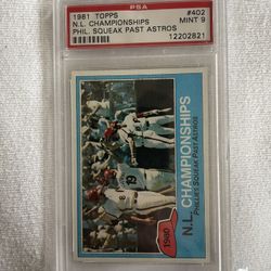 1981 Topps #402 NL Championships PSA 9