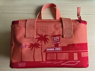 Trader Joe's Mini Insulated Cooler Tote Bag - Retro Pasadena 1967 - Red/Orange