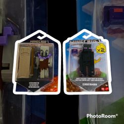 Bundle of 2 Minecraft Dungeons - Enderman & Geomancer -New In Box - Set Of 2