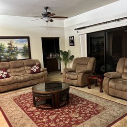 Recliner Suede Sofa Set for sale $599 OBO