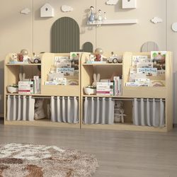 FRIM PRICE—3-Tier Kids Bookshelf and Toy Storage Organizer, Montessori Bookshelf