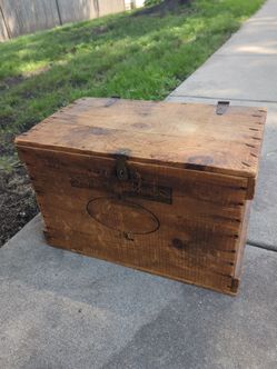 Vintage Cross Sterilized Tacks Wooden Crate - Antique Advertising Box