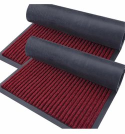 OLANLY Front Door Mat Indoor Outdoor Entrance, 2-Pack 47 x 32 Inch, Waterproof Heavy Duty Doormat, Fade Resistant, Low Profile, Easy Clean Patio Porch