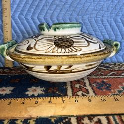 Vintage Chinese Glazed Ceramic Covered Dish/Bowl