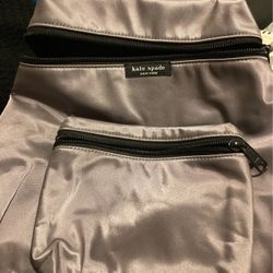 Kate Spade Silver and Black Backpack
