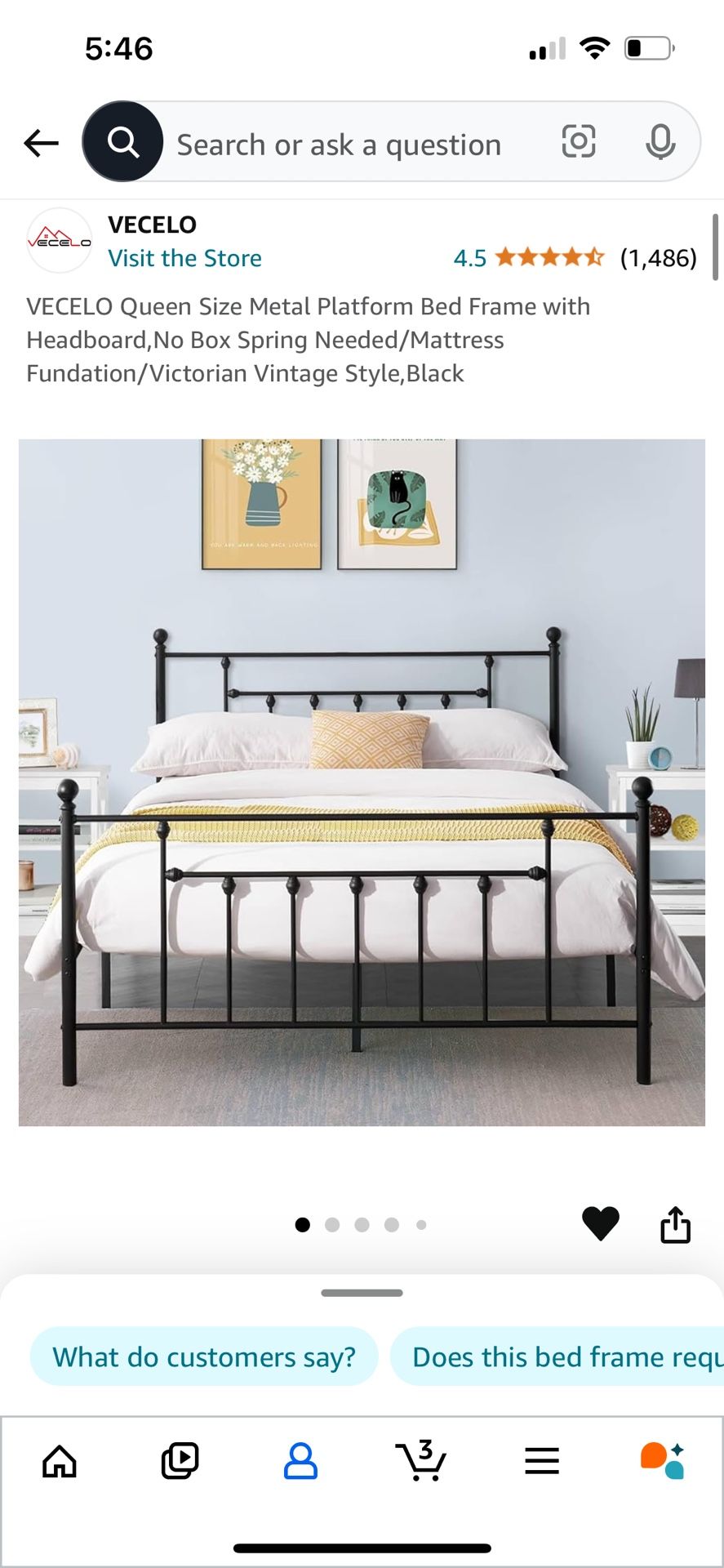 Queen bed frame