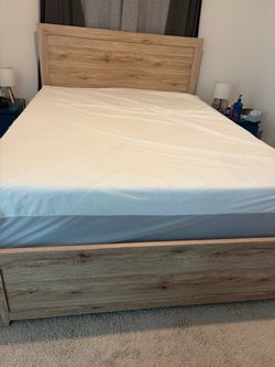 Queen bed frame and metal box spring