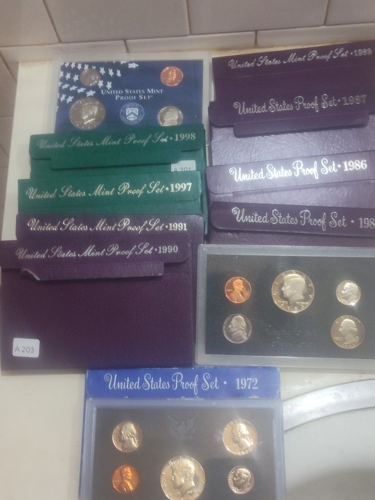 Proof Sets 72,83,84,86,87,89,90,91,97,98,99