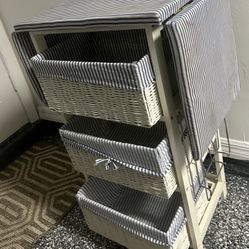 ironing cabinet with 3 drawers the sides fold