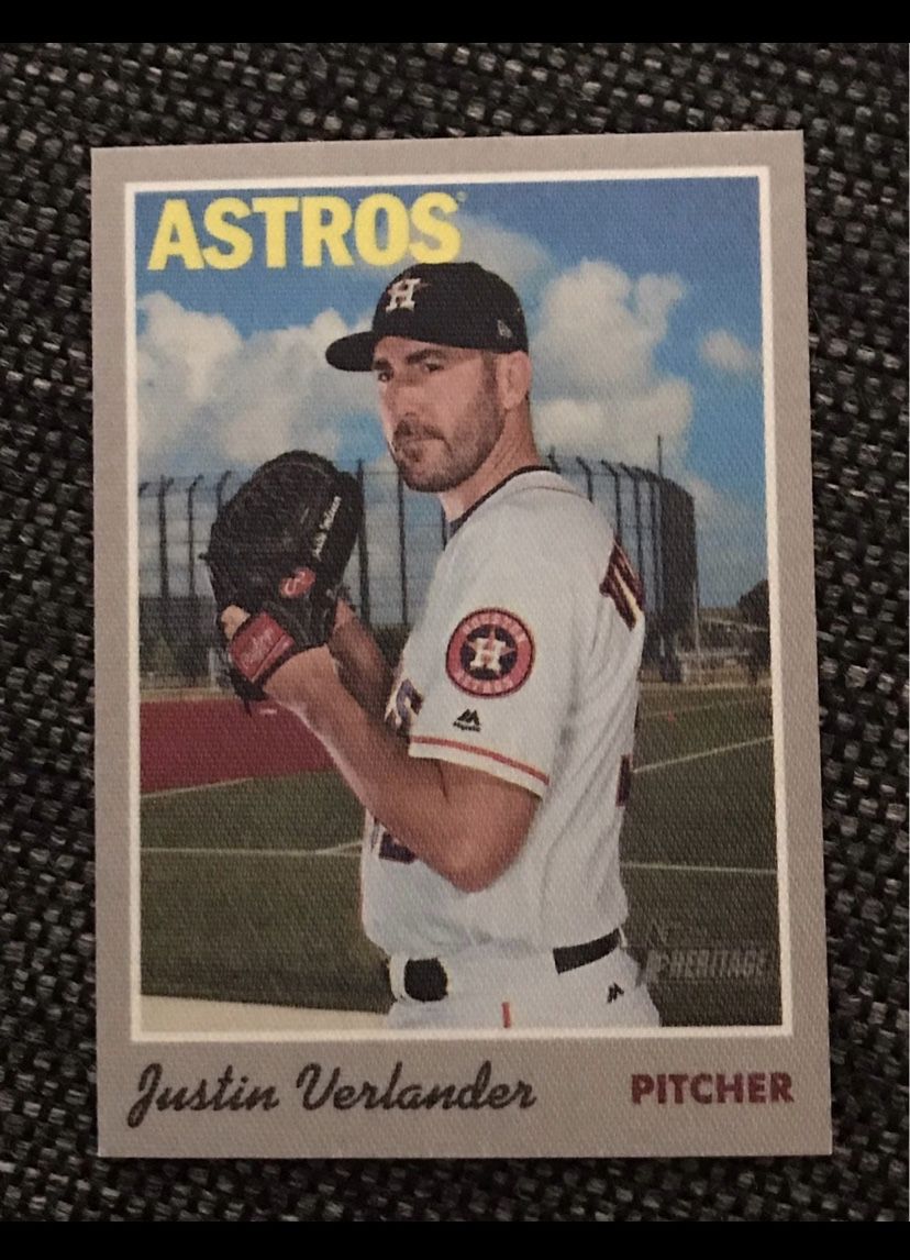 Houston Astros Justin Verlander 2019 Topps Heritage STICKER Card