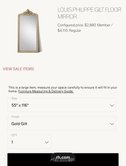 RH 9 Foot Gold Mirror