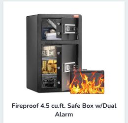 Fireproof 4.5cu.ft. Safe Box /Dual Alarm